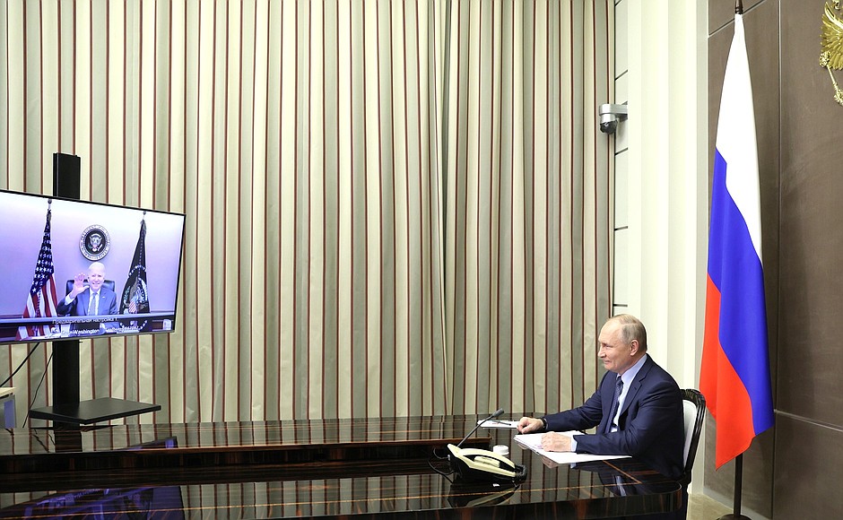 Путин Байден видеоконференция